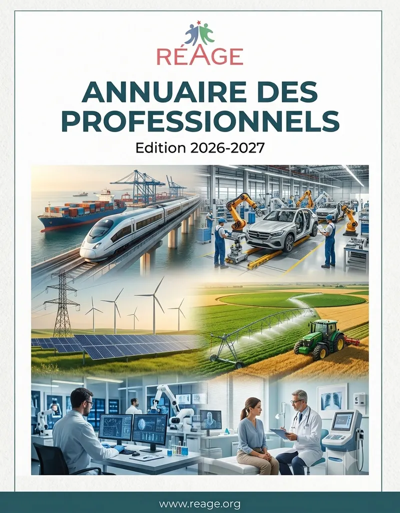 Couverture de l’Annuaire des professionnels REAGE, édition 2026-2027